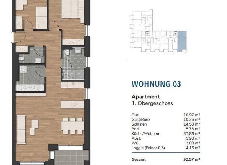 Wohnung zum Kauf - Erstbezug provisionsfrei 378.000 € 3 Zimmer 87,5 m² Innenstadt Wilhelmshaven 26382