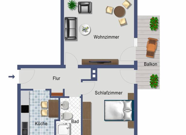 Wohnung zum Kauf provisionsfrei 112.800 € 3 Zimmer 64,1 m² EG Am Nordgraben 8 Bissingheim Duisburg 47279