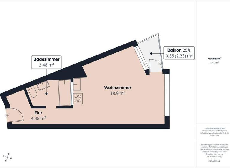 Studio zum Kauf 89.000 € 1 Zimmer 29 m² 21. Geschoss Schleswig 24837