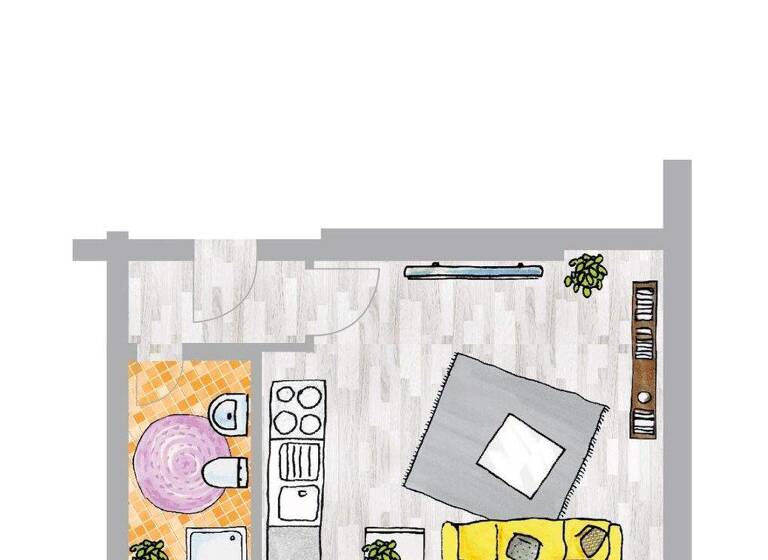 Studio zur Miete 294 € 1 Zimmer 32,1 m² EG frei ab 01.03.2026 Gördenallee 174 Görden Brandenburg an der Havel 14772