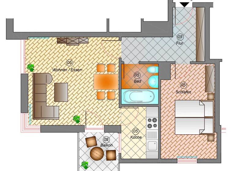 Terrassenwohnung zum Kauf 229.500 € 3 Zimmer 50,4 m² 1. Geschoss Radebeul 01445