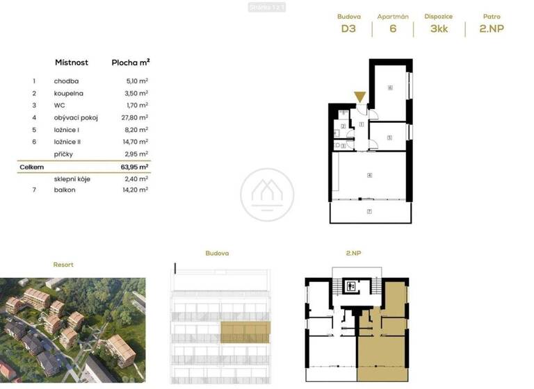 Studio zum Kauf - Erstbezug 384.000 € 3 Zimmer 64 m² Lipno nad Vltavou 38278