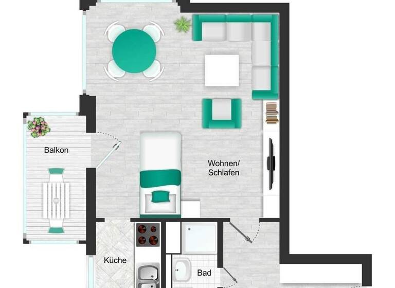 Studio zum Kauf 99.000 € 1 Zimmer 43,9 m² EG Laubegast Dresden 01279