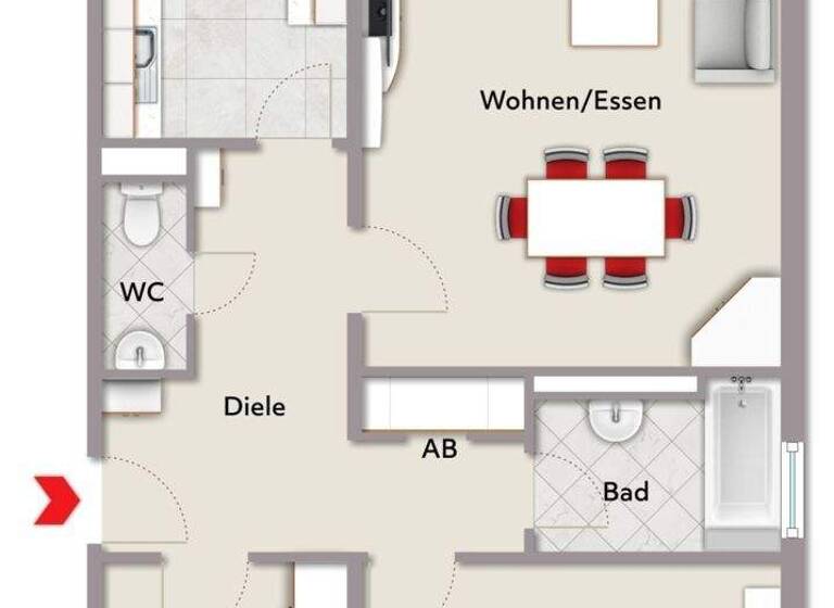 Wohnung zum Kauf 290.000 € 3 Zimmer 78 m² 1. Geschoss Neureut Karlsruhe / Neureut 76149