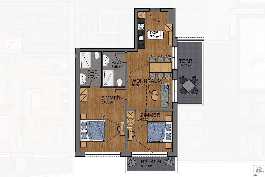 Studio zum Kauf 626.200 € 3 Zimmer 61,4 m²<br/>Wohnfläche Serfaus 6534