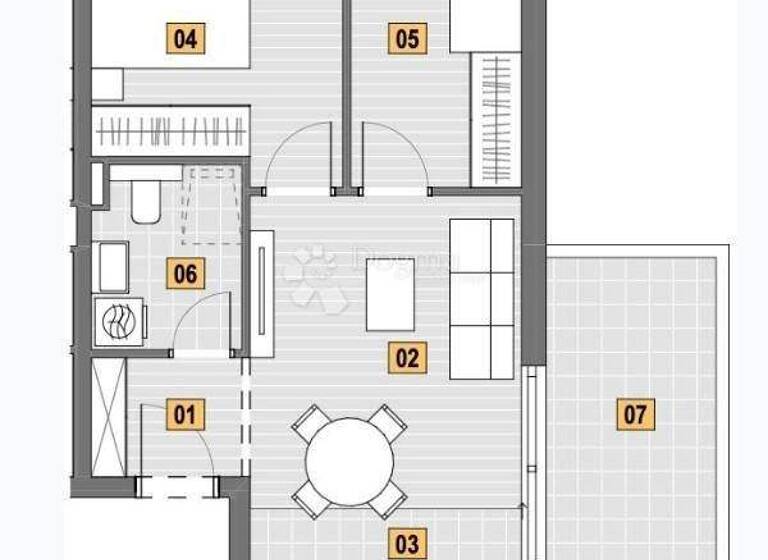 Wohnung zum Kauf 189.696 € 3 Zimmer 48 m² 3. Geschoss Senj
