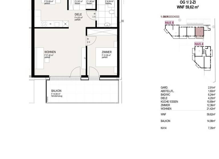 Wohnung zum Kauf - Erstbezug 536.000 € 2 Zimmer 60 m² Südtiroler Straße 2 Hall in Tirol 6060