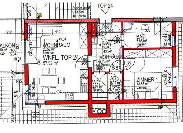 Wohnung zur Miete 614 € 57,9 m² Waidhofnerstraße 25a/7 Groß Siegharts 3812