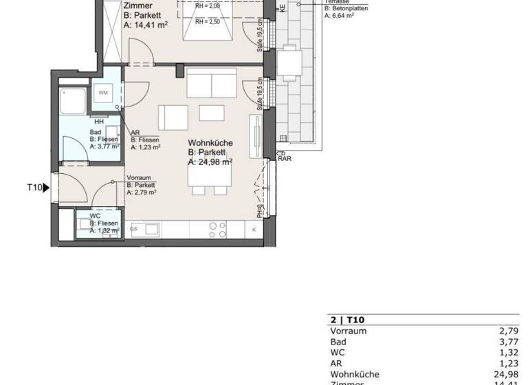 Wohnung zum Kauf - Erstbezug 300.860 € 2 Zimmer 48,5 m² Wien 1220