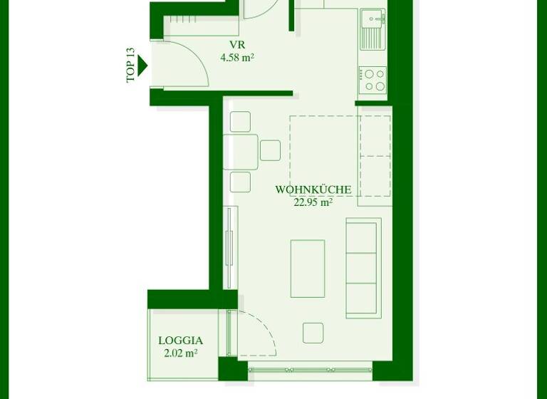 Studio zum Kauf - Erstbezug 185.321 € 1 Zimmer 32,8 m² 1. Geschoss Leopoldigasse Wien 1230
