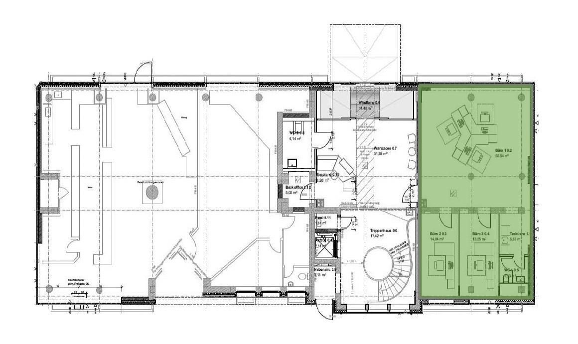 Bürofläche zur Miete provisionsfrei 407 m²<br/>Bürofläche ab 407 m²<br/>Teilbarkeit Dellviertel Duisburg 47051