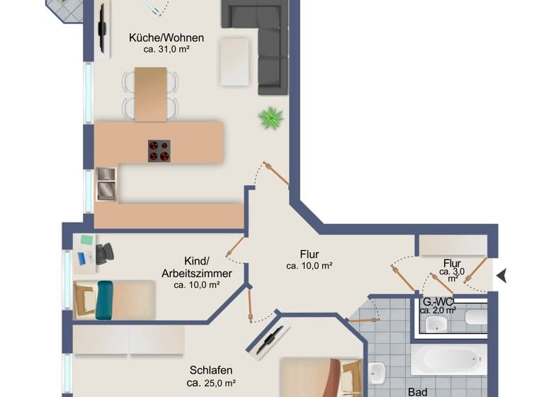 Wohnung zum Kauf provisionsfrei 469.000 € 3 Zimmer 95 m² Geschoss 1/3 Theodor-Storm-Straße 50 Harksheide Norderstedt 22844