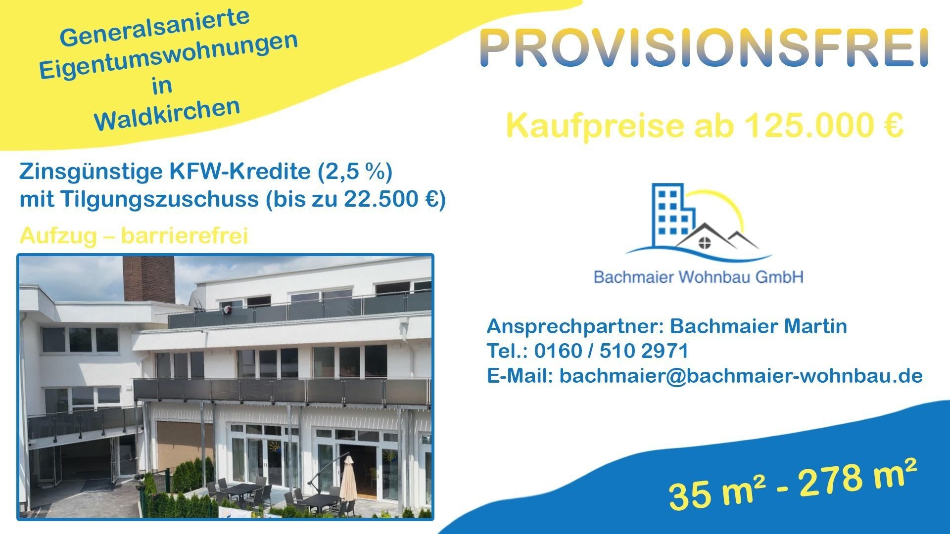 Wohnung zum Kauf provisionsfrei 223.053 € 2 Zimmer 65 m²<br/>Wohnfläche ab sofort<br/>Verfügbarkeit Waldkirchen Waldkirchen 94065