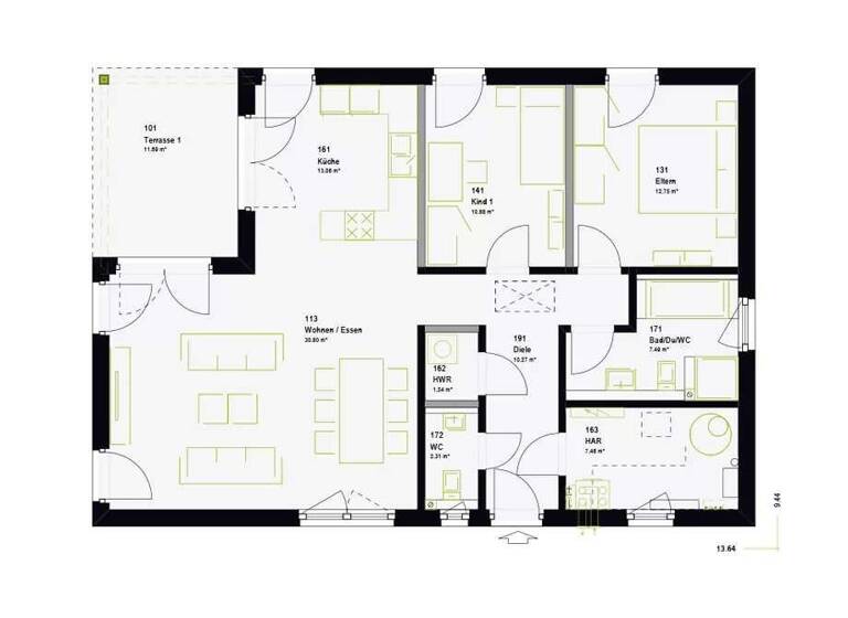 Bungalow zum Kauf provisionsfrei 321.799 € 3 Zimmer 108,3 m²<br/>Wohnfläche Solingen-Mitte Solingen 42651