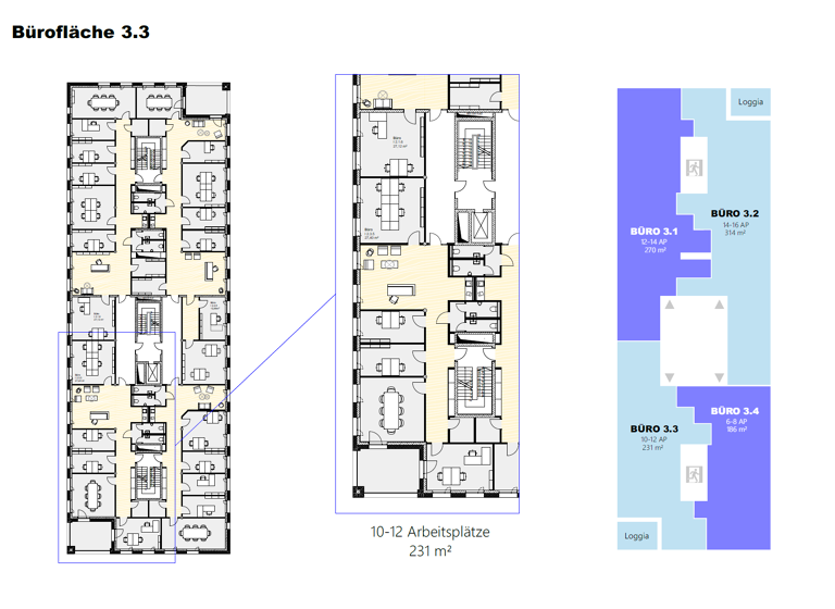 Bürofläche zur Miete 4.135 € 231 m²<br/>Bürofläche Kirchheim Heidelberg 69124