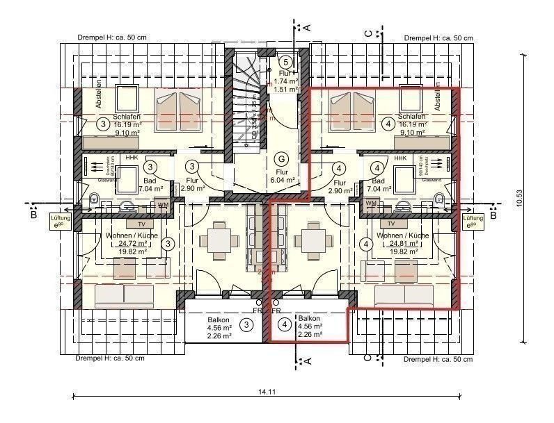 Wohnung zum Kauf provisionsfrei 334.198 € 2 Zimmer 41,1 m²<br/>Wohnfläche 1.<br/>Geschoss Zingst Zingst 18374