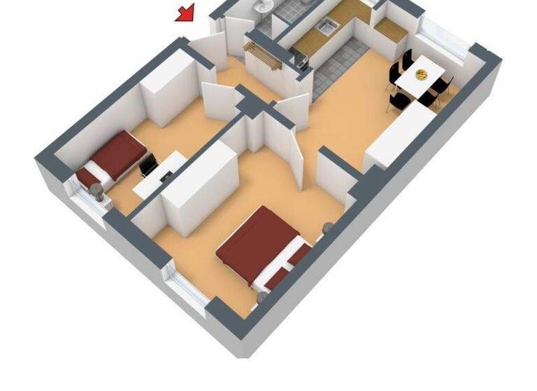 Wohnung zur Miete 469 € 2 Zimmer 49,9 m² EG frei ab 24.04.2026 Jesinghauser Straße 43 Langerfeld Wuppertal 42389