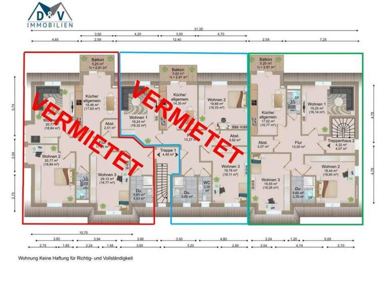 Wohnung zur Miete 980 € 3 Zimmer 100 m² 2. Geschoss frei ab sofort Heide 25746
