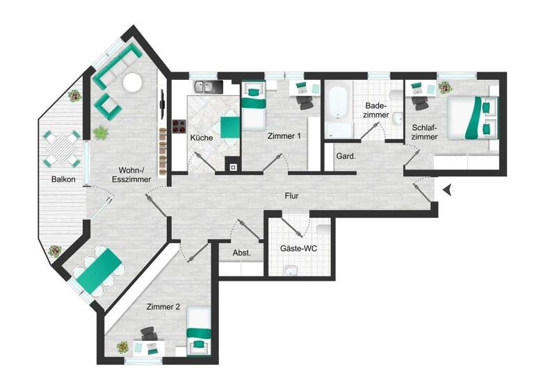 Wohnung zur Miete 770 € 4 Zimmer 100 m² Pfaffenheck Nörtershausen 56283