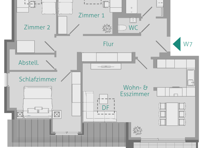 Wohnung zum Kauf - Erstbezug provisionsfrei 599.000 € 4 Zimmer 104,6 m² 2. Geschoss frei ab sofort Pfarrgasse 4 Deckenpfronn 75392