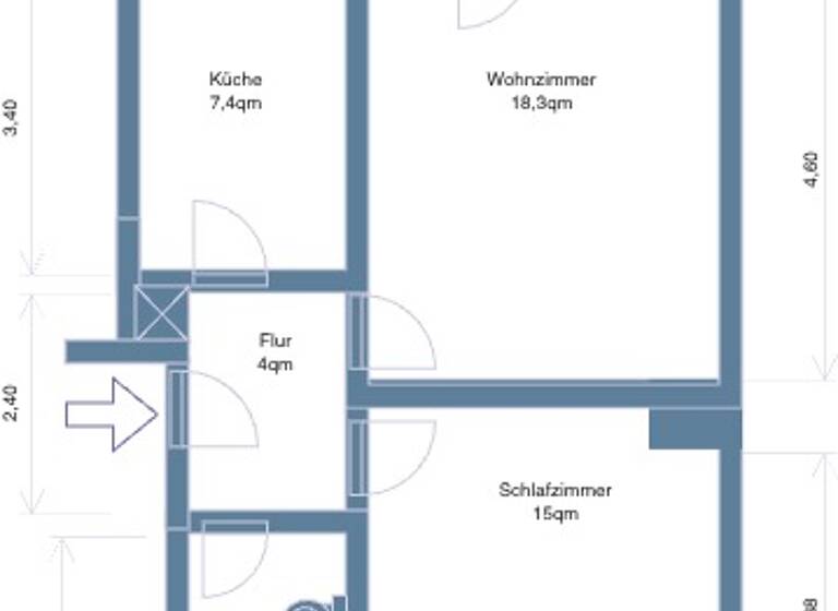 Wohnung zur Miete 510 € 2 Zimmer 51,3 m² Geschoss 1/3 frei ab sofort Flomersheim Frankenthal (Pfalz) 67227