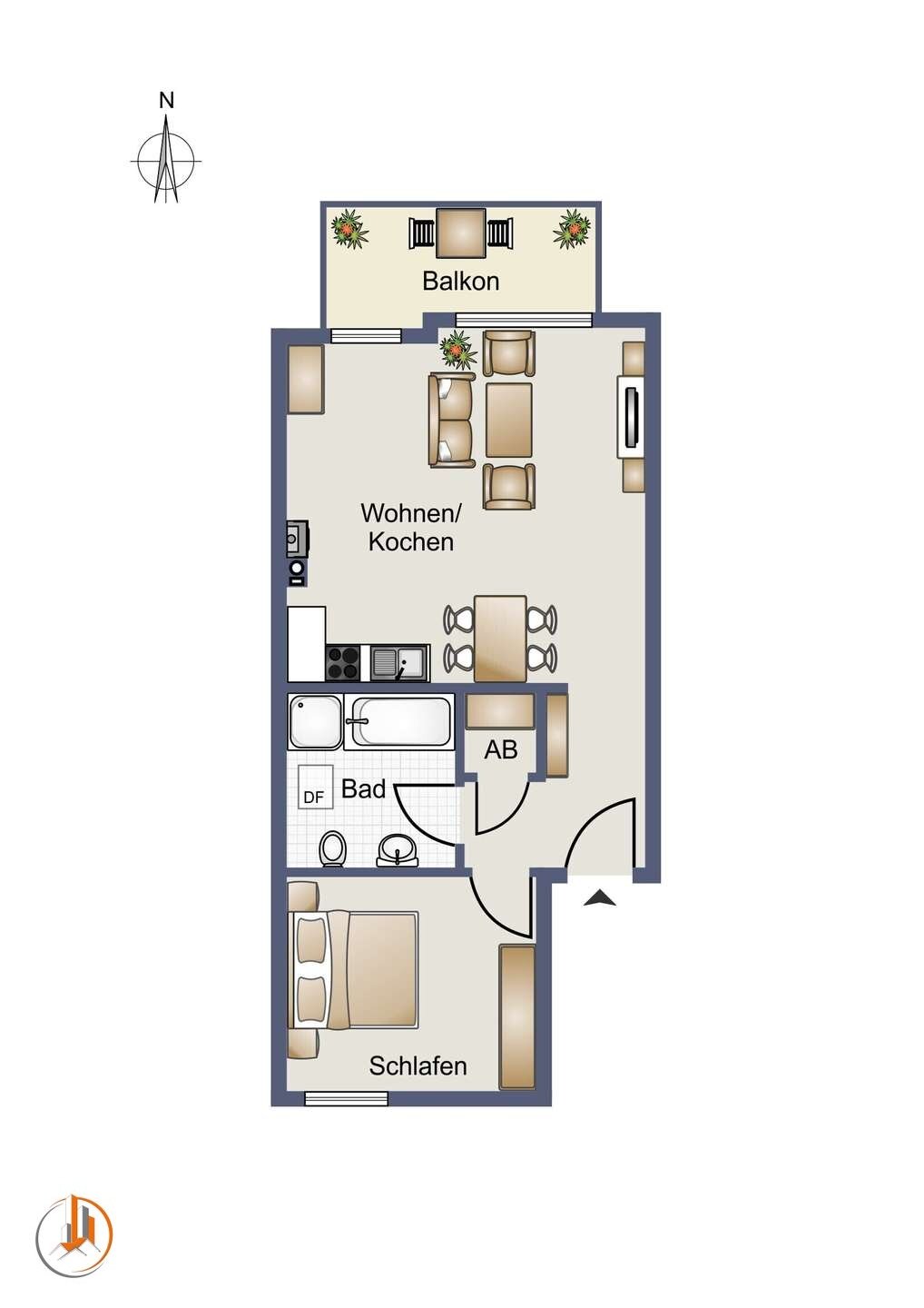 Wohnung zum Kauf provisionsfrei 499.000 € 2 Zimmer 56,2 m²<br/>Wohnfläche 1.<br/>Geschoss ab sofort<br/>Verfügbarkeit Hauptstraße 28 Glowe Glowe 18551