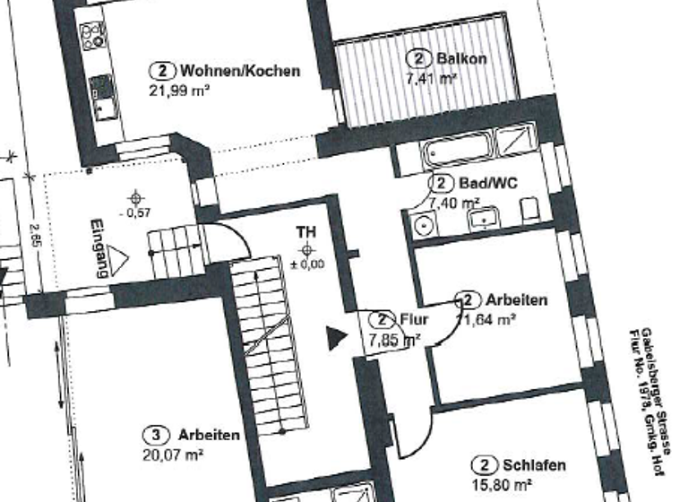 Wohnung zur Miete 615 € 3 Zimmer 64,7 m² frei ab sofort Innenstadt Hof 95028