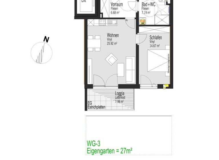 Wohnung zur Miete - Erstbezug 443 € 2 Zimmer 54,5 m² frei ab 01.03.2026 Pfarrhofstraße 7 Burgkirchen 5274