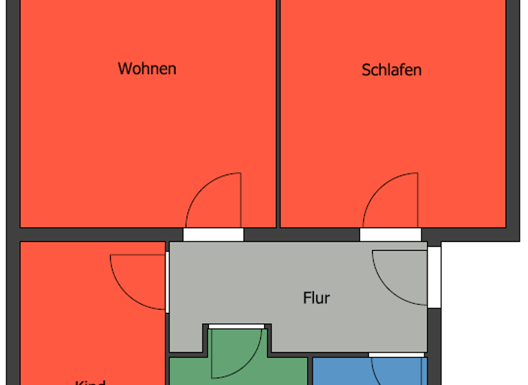 Wohnung zur Miete 497 € 3 Zimmer 58,5 m² 2. Geschoss frei ab sofort Johannesstraße 13 Meißen 01662