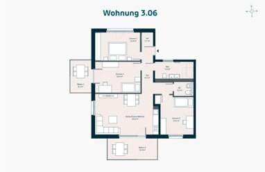 Wohnung zum Kauf provisionsfrei 566.000 € 4 Zimmer 108,8 m² 1. Geschoss Bachwiesen Zirndorf Zirndorf 90513