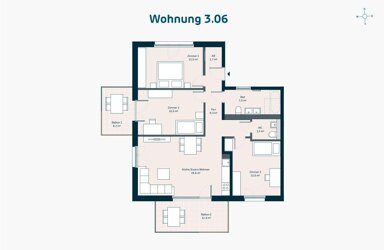 Wohnung zum Kauf provisionsfrei 566.000 € 4 Zimmer 108,8 m² 1. Geschoss Bachwiesen Zirndorf Zirndorf 90513