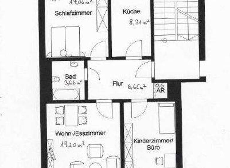 Wohnung zum Kauf 155.000 € 3 Zimmer 68 m² 3. Geschoss frei ab sofort Innenstadt Worms 67547