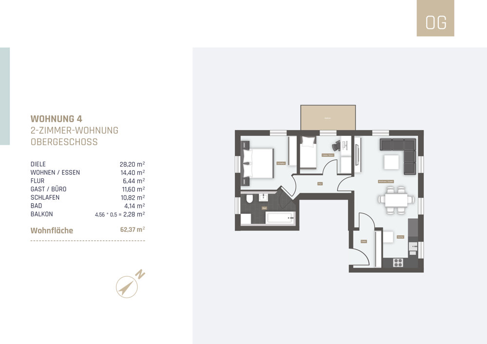 Wohnung zum Kauf 274.500 € 3 Zimmer 62,4 m²<br/>Wohnfläche 1.<br/>Geschoss Burgstrasse 40 Mitterfels Mitterfels 94360