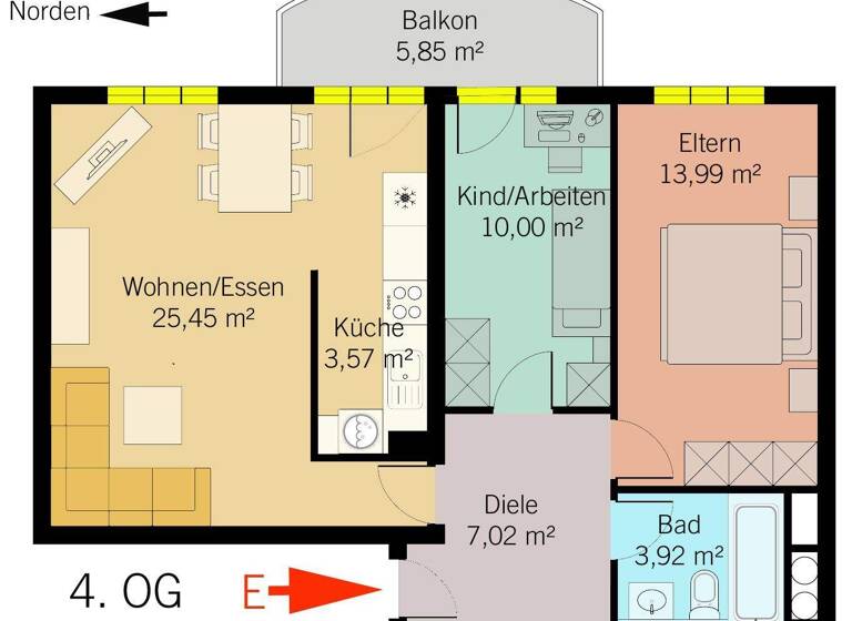 Wohnung zum Kauf 528.000 € 3 Zimmer 67 m² 4. Geschoss frei ab sofort Laim München 80686