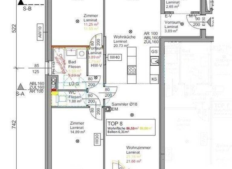 Wohnung zur Miete 646 € 3 Zimmer 85,9 m² 1. Geschoss Neunkirchen 2620