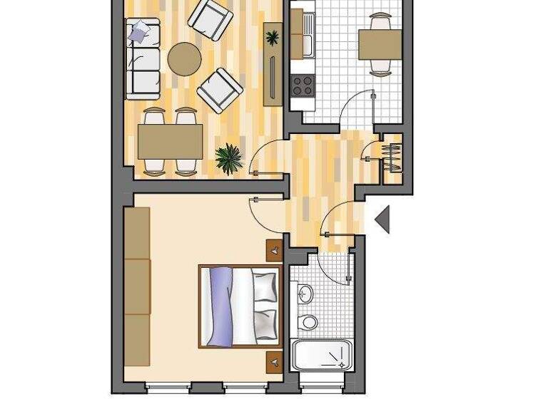 Wohnung zur Miete 449 € 2 Zimmer 52,9 m² 1. Geschoss frei ab 23.03.2026 Maybachstraße 5 Hillerheide Recklinghausen 45659
