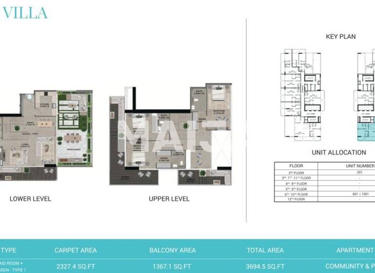Wohnung zum Kauf 1.121.000 € 5 Zimmer 216 m² 1. Geschoss Dubai  Dubai Dubai Al Furjan