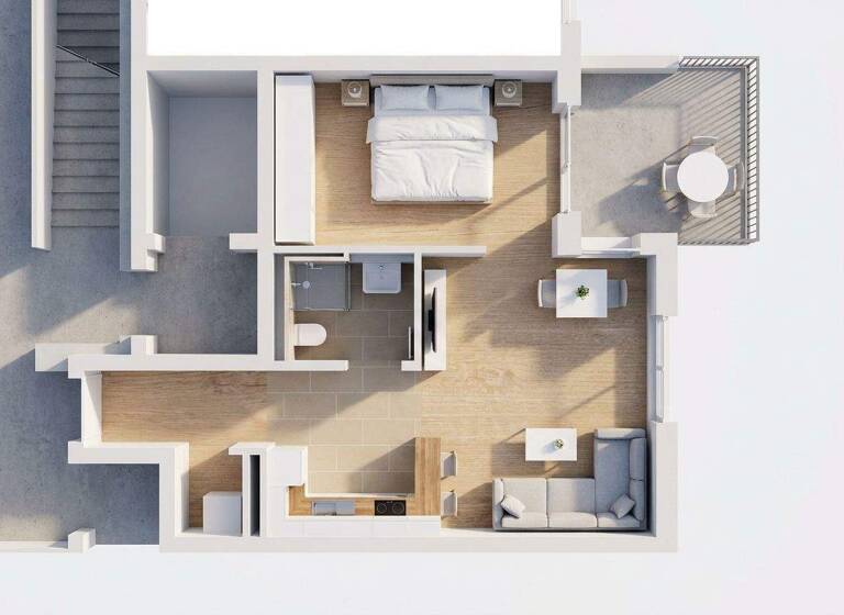 Wohnung zum Kauf - Erstbezug 276.700 € 1,5 Zimmer 46,5 m² 2. Geschoss Naußlitz Dresden 01159