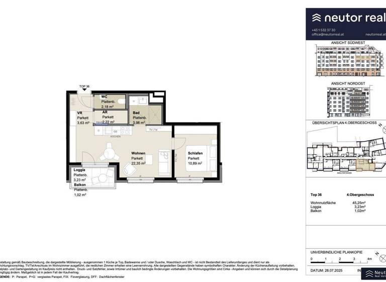 Wohnung zur Miete - Erstbezug 803 € 2 Zimmer 48,5 m² 4. Geschoss frei ab 01.05.2026 Grillgasse Wien 1110
