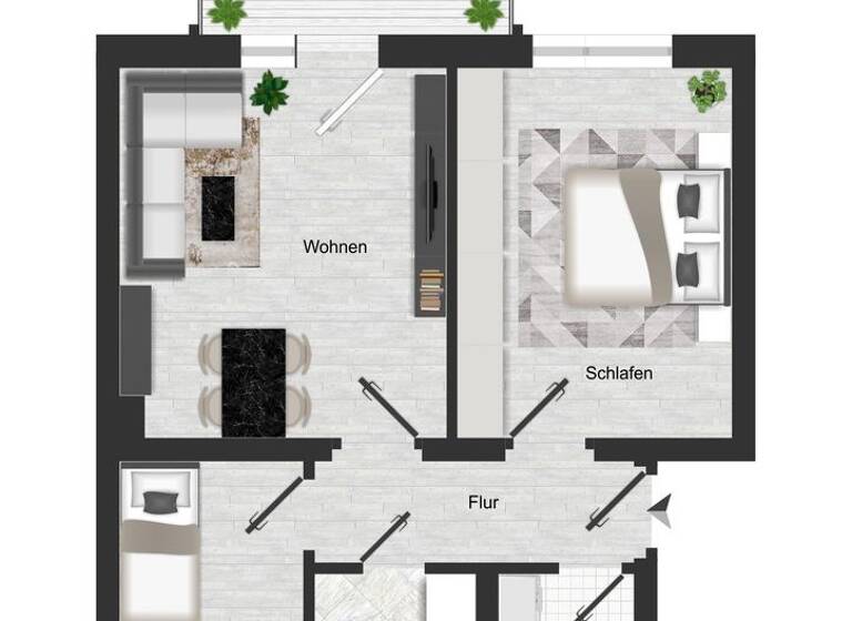 Wohnung zur Miete 360 € 3 Zimmer 59,6 m² 1. Geschoss frei ab 01.06.2026 Kirchhoffstr. 32e Siegmar Chemnitz 09117
