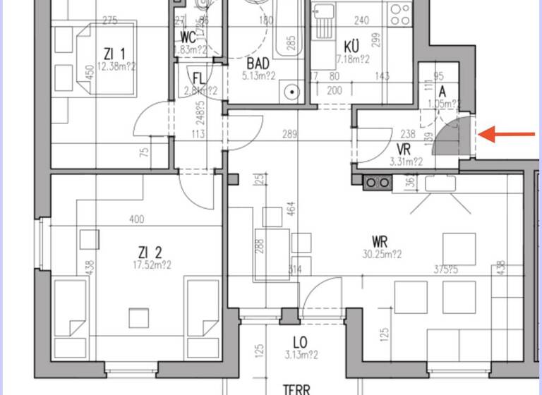 Wohnung zur Miete 896 € 3 Zimmer 77,7 m² 1. Geschoss Merkendorf 125/3 Merkendorf 8344
