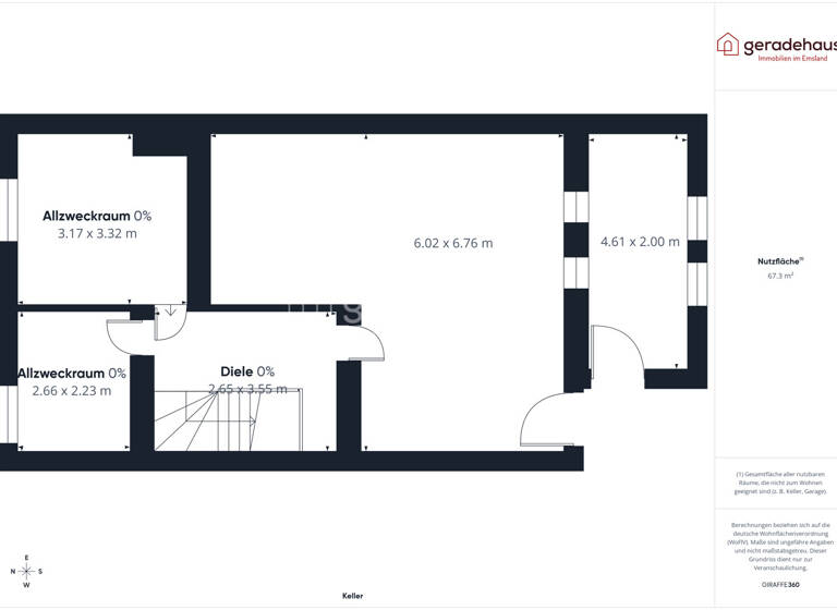 Reihenendhaus zum Kauf 229.000 € 4 Zimmer 96 m² 449 m² Grundstück Vehrte Belm / Vehrte 49191