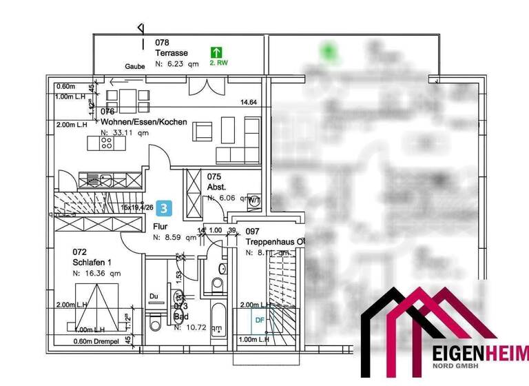 Maisonette zur Miete als Kapitalanlage geeignet 950 € 3 Zimmer 103 m² An der Ollen 7 Berne 27804