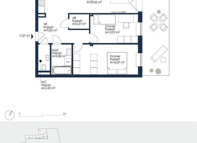 Wohnung zur Miete 884 € 3 Zimmer 76,2 m² 3. Geschoss frei ab 01.03.2026 Neubaugasse 43 Lend Graz 8020