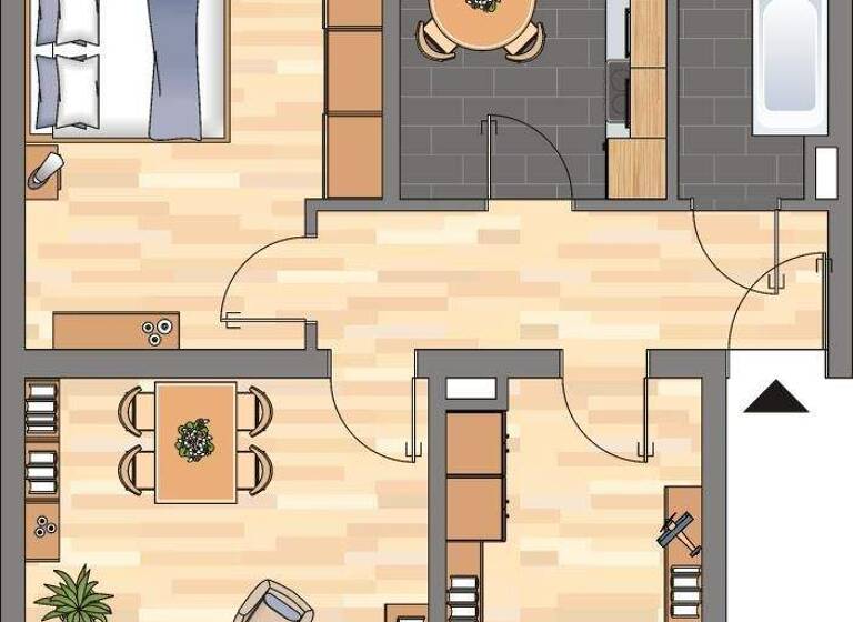 WG-Zimmer zur Miete 482 € 3 Zimmer 74,1 m² 3. Geschoss Grenzstraße 71 Innenstadt Wilhelmshaven 26382