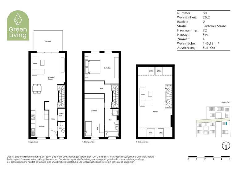 Reihenmittelhaus zur Miete 1.595 € 4 Zimmer 146,1 m²<br/>Wohnfläche 152,1 m²<br/>Grundstück Santoker Straße 72 Rüdersdorf Rüdersdorf 15562
