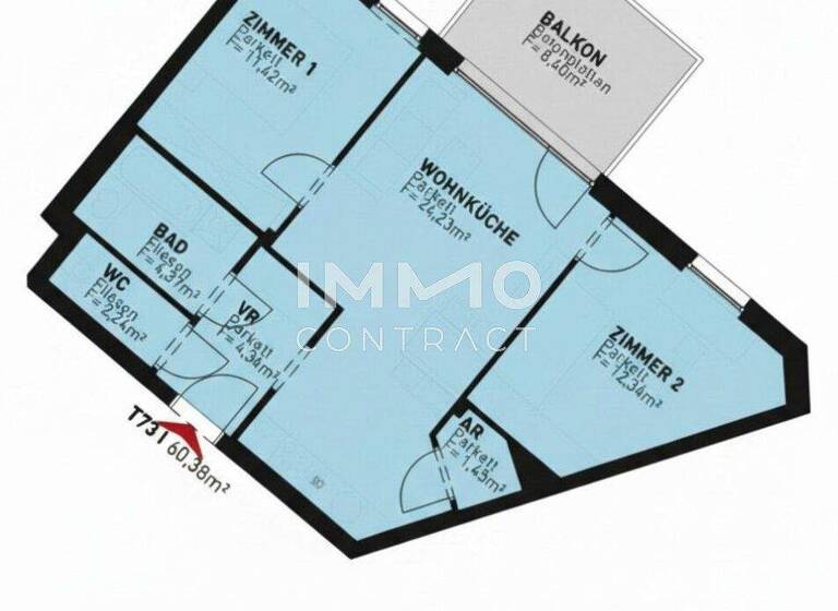 Wohnung zum Kauf - Erstbezug 489.500 € 3 Zimmer 60,4 m² 4. Geschoss Wien 1210