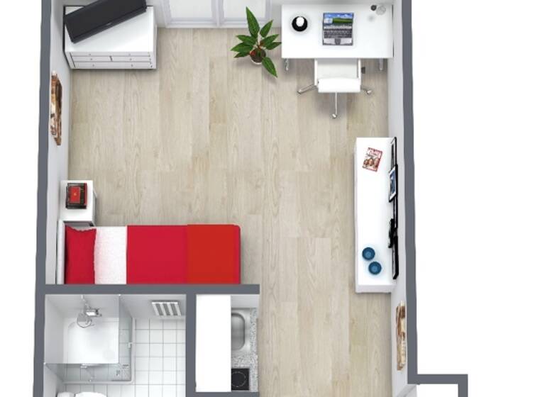 Studio zur Miete 550 € 1 Zimmer 21 m² 3. Geschoss Quadrate Mannheim 68161