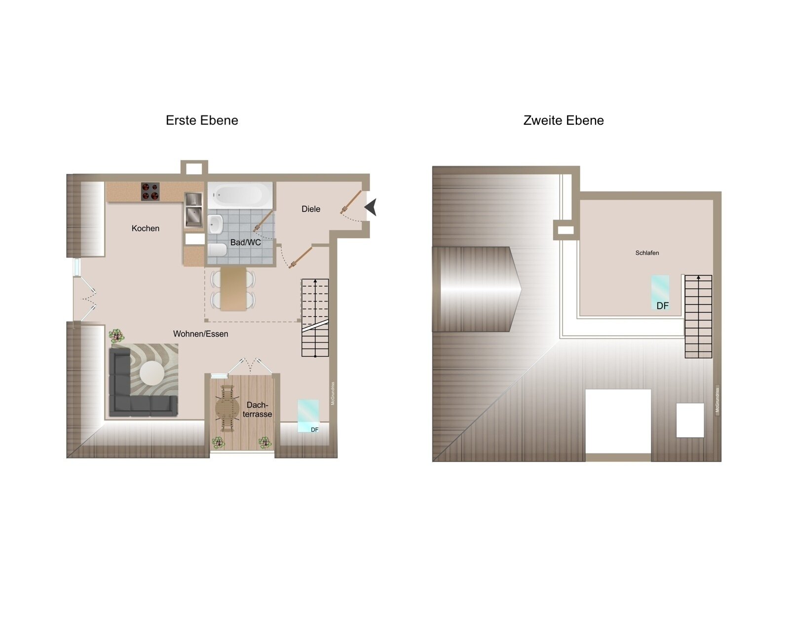 Maisonette zum Kauf 122.990 € 2 Zimmer 50,8 m²<br/>Wohnfläche Leuben/Niedersedlitz (Sachsenwerk) Dresden 01257