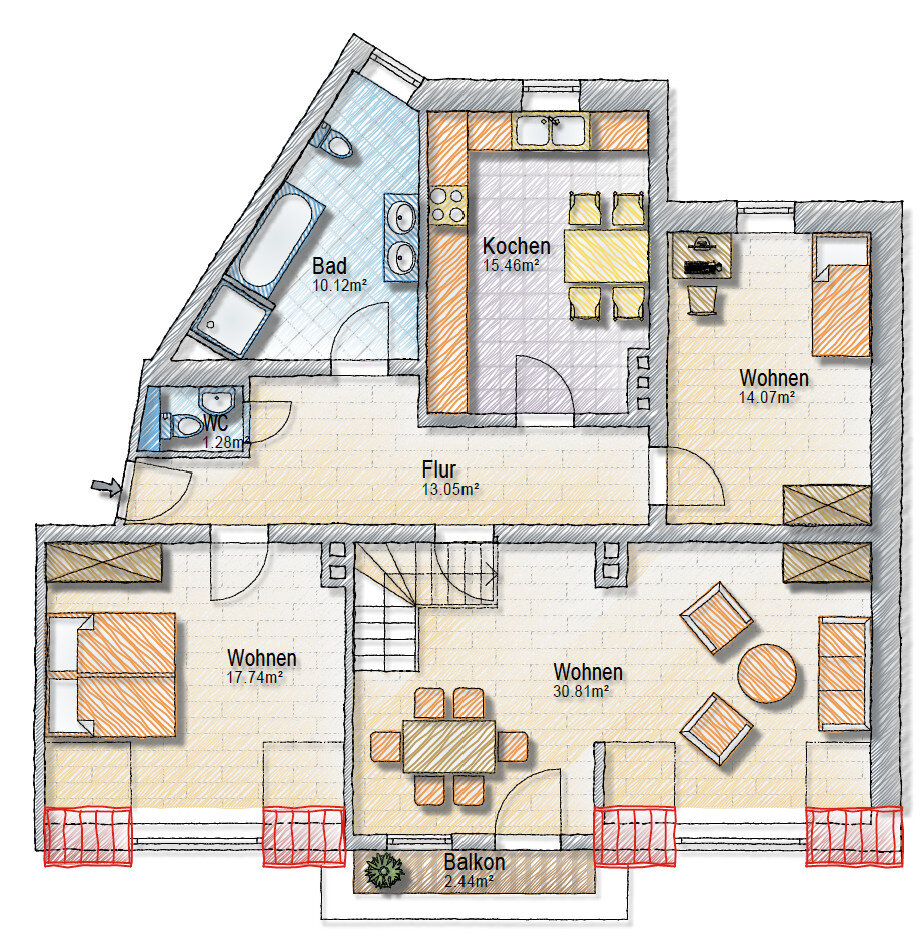 Maisonette zum Kauf 645.000 € 4,5 Zimmer 165 m²<br/>Wohnfläche 4.<br/>Geschoss Linden-Mitte Hannover / Linden-Mitte 30449